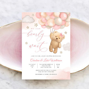 Faire-part de Baby Shower Ourson Mignon