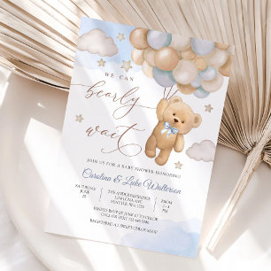 Faire-part de Baby Shower Ourson Mignon