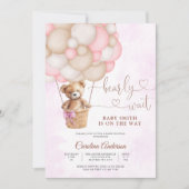 Faire-part de Baby Shower Ourson Mignon (Devant)