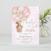 Faire-part de Baby Shower Ourson Mignon (Debout devant)