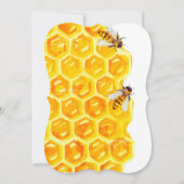 Faire-part de Baby Shower Ourson Mignonne Abeille (Dos)