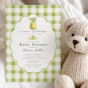 Faire-Part de Baby Shower Parfait aux Pois Verts
