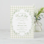 Faire-part de Baby Shower Petit Bug de l'Amour Des (Debout devant)