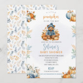 Faire-part de Baby Shower Petit Citrouille, Thème (Devant / Derrière)