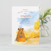Faire-part de Baby Shower Petit Ours (Debout devant)