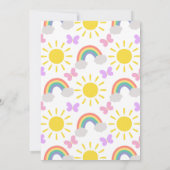 Faire-part de Baby Shower Petits Rayons de Soleil  (Dos)