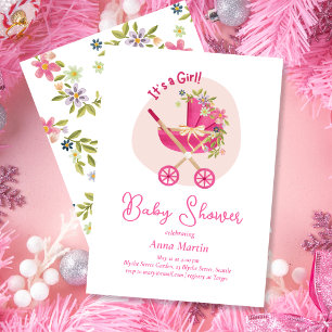 Faire-part de Baby Shower pour bébé à bord d'un la