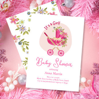 Faire-part de Baby Shower pour bébé à bord d'un la