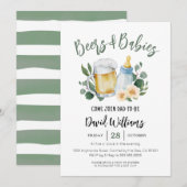 Faire-part de Baby Shower pour bébé avec boisson e (Devant / Derrière)