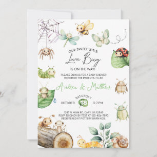 Faire-part de baby shower pour bébé avec de petits