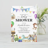 Faire-part de Baby Shower pour bébé de genre neutr (Debout devant)
