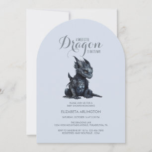 Faire-part de Baby Shower pour bébé dragon gothiqu