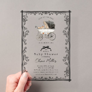 Faire-part de Baby Shower pour Bébé Fantaisiste
