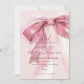 Faire-part de Baby Shower pour Bébé Fille Arc-en-c (Devant)