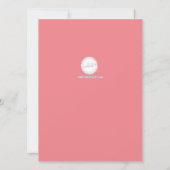 Faire-part de Baby Shower pour Bébé Fille Poulet (Dos)