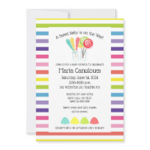 Faire-part de Baby Shower pour Bébé Sucré