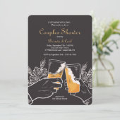 Faire-part de Baby Shower pour couples amateurs de (Debout devant)