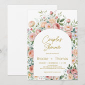 Faire-part de Baby Shower pour couples Élégant et (Devant / Derrière)