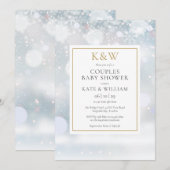 Faire-part de Baby Shower pour couples Monogramme (Devant / Derrière)