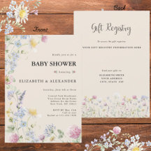 Faire-part de Baby Shower pour couples recto-verso