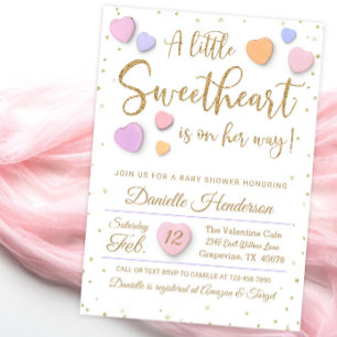 Faire-part de Baby Shower pour fille à la Saint-Va