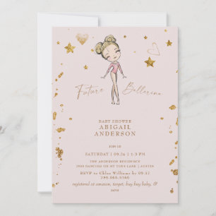 Faire-part de Baby Shower pour Future Ballerine Ro
