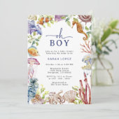 Faire-part de Baby Shower pour Garçon (Debout devant)