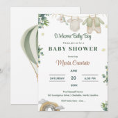 Faire-part de Baby Shower pour Garçon au thème Euc (Devant / Derrière)
