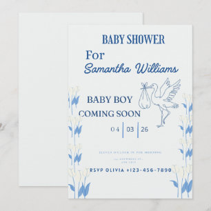 Faire-part de Baby Shower pour Garçon Personnali