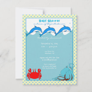 Faire-part de Baby Shower pour garçon sur le thème