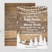Faire-part de Baby Shower pour l'hiver rustique (Devant / Derrière)