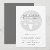 Faire-part de Baby Shower pour Oiseaux de l'Amour (Devant / Derrière)