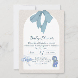 Faire-part de Baby Shower pour Petit Garçon