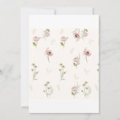 Faire-part de baby shower pour un bébé en fleurs (Dos)