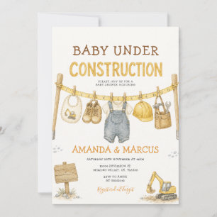 Faire-part de Baby Shower pour un Bébé Garçon en C