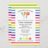 Faire-part de Baby Shower pour un bébé sucré comme (Devant / Derrière)