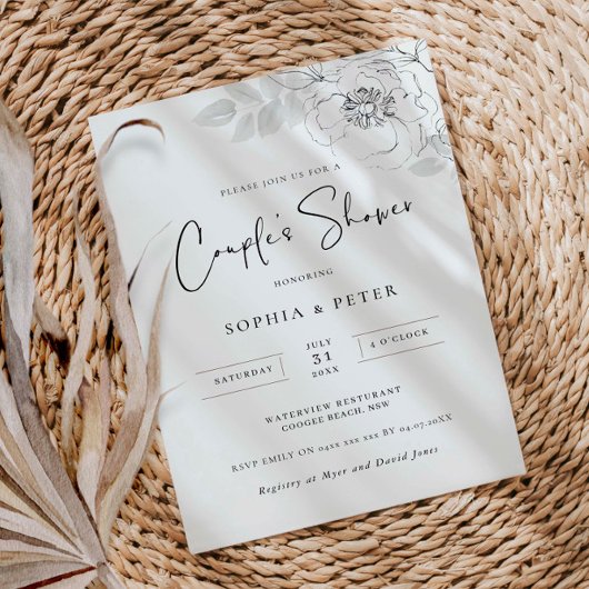 Faire-part de Baby Shower pour un Couple sur le th