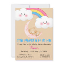 Faire-part de Baby Shower pour un Petit Rêveur Boh