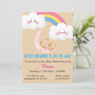 Faire-part de Baby Shower pour un Petit Rêveur Boh