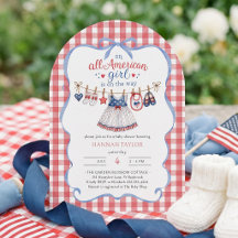 Faire-part de Baby Shower pour une Fille Américain