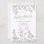 Faire-part de Baby Shower pour une Mariage aux Fle (Devant)