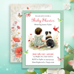 Faire-part de Baby Shower pour une Petite Fille et