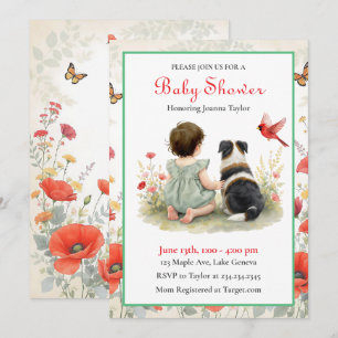 Faire-part de Baby Shower pour une Petite Fille et