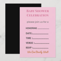 Faire-part de Baby Shower Révélation du Sexe | Mod
