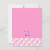 Faire-part de Baby Shower Rose (Dos)