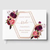 Faire part de Baby Shower rose gold géométrique bo (Recto)