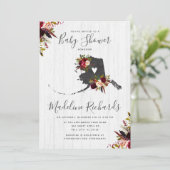 Faire-part de Baby Shower rustique de l'Alaska (Debout devant)