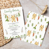 Faire-part de Baby Shower Rustique en Vert