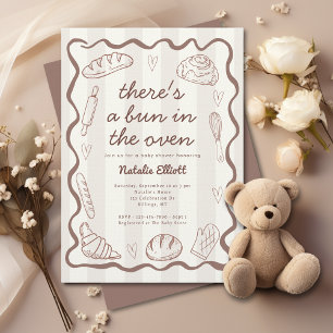 Faire-Part de Baby Shower Rustique et Neutre 'Bun
