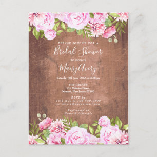 Faire-part de Baby Shower Rustique sur le thème de